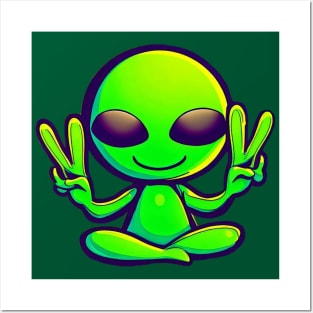 Peace Alien Posters and Art